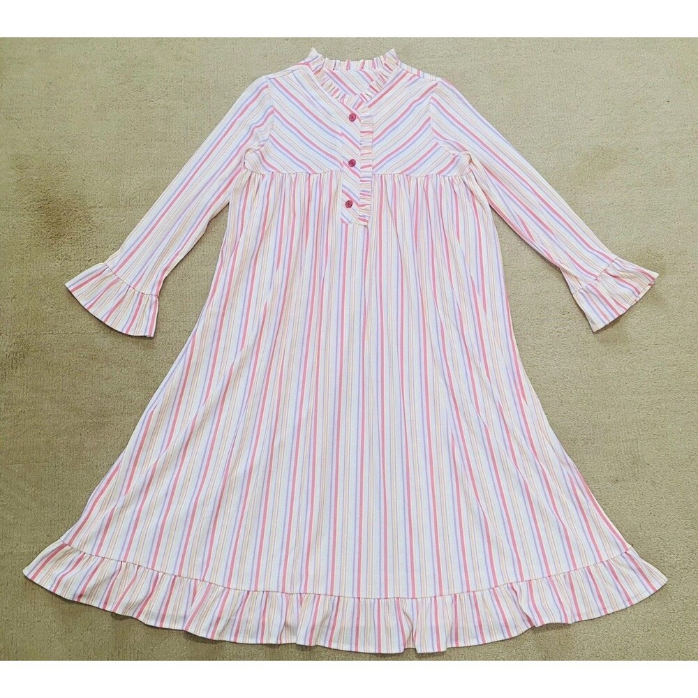 Kit’s Striped Nightie Girls Size M American Girl Pjs Pajama Dress Like Your Doll